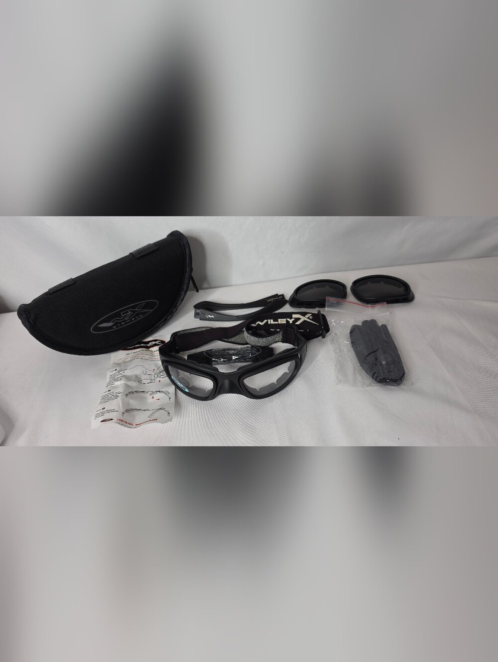 Wiley X SG-1 Motorcycle Goggles Ballistic Tactical Eyewear Set Z87-2  Italy